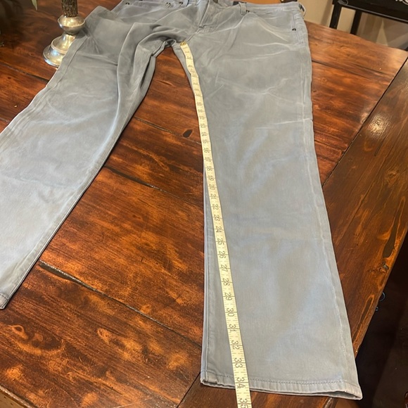 AG The Everett Sueded Stretch Sateen Slim Straight Leg Pants/ Ice Blue 36x34 - Picture 16 of 16